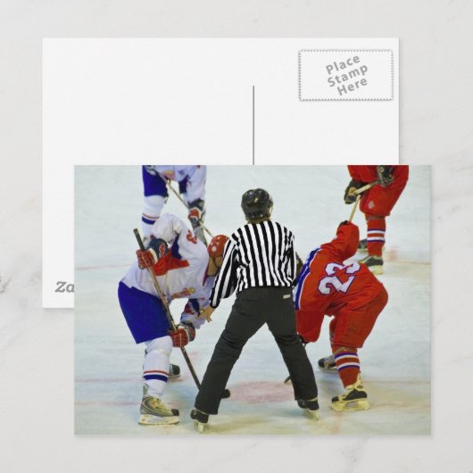 Hockey Postkarte (Vorne/Hinten)