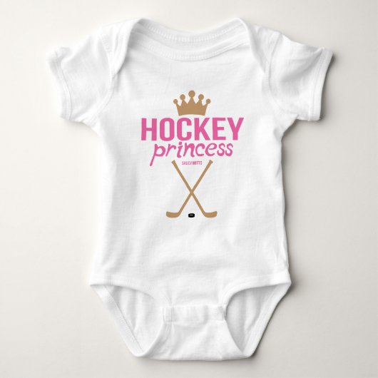 Hockey Princess Baby Girl Säugling Bodysuit Baby Strampler (Vorderseite)