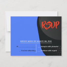 HOCKEY PUCK Bar Bar Mitzvah Reply Card RSVP Karte