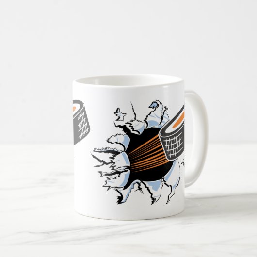 Hockey Puck Breakout Kaffeetasse (VorderseiteRechts)