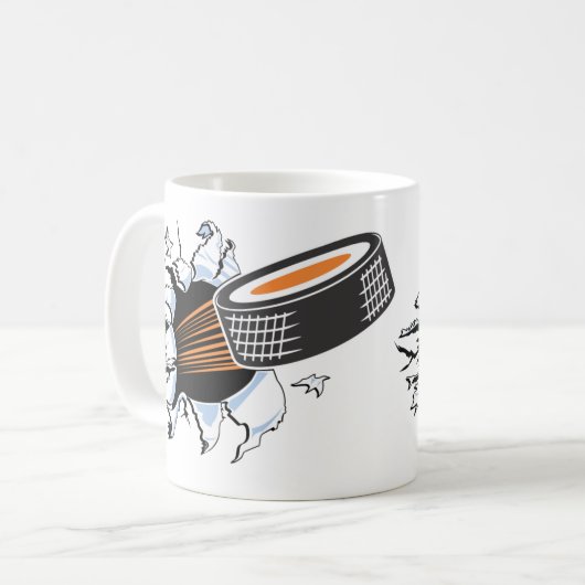 Hockey Puck Breakout Kaffeetasse (Vorderseite Links)