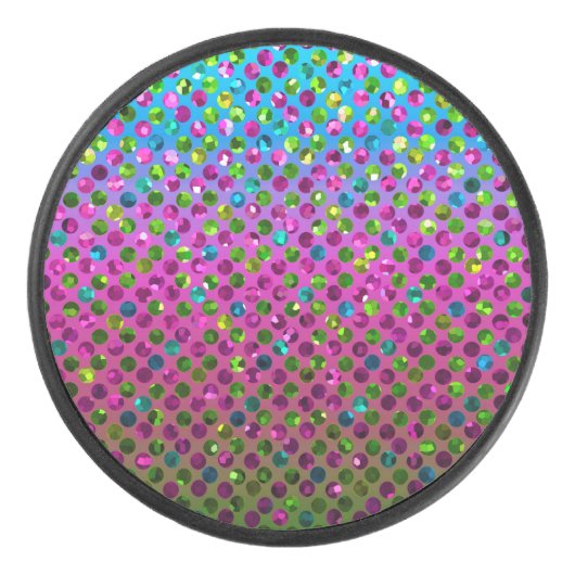 Hockey Puck Crystal Bling Strass (Vorderseite)