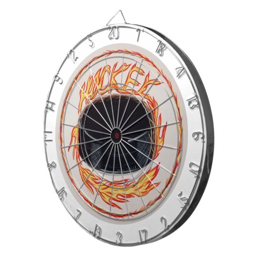 Hockey Puck Fiery Slap Shot Dartscheibe (Vorderseite rechts)