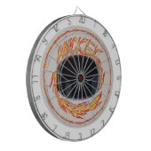 Hockey Puck Fiery Slap Shot Dartscheibe (Vorderseite Links)