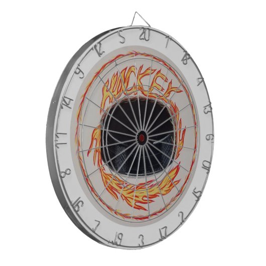 Hockey Puck Fiery Slap Shot Dartscheibe (Vorderseite Links)