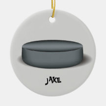 Hockey Puck Foto Ornament