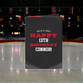 Hockey Puck Geben Sie Ihren Namen und Geburtstag e Karte