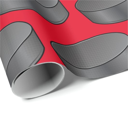 Hockey Puck Geschenkpapier (Rolleneckpunkt)