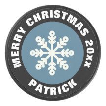 Hockey Puck Hockey Holiday / Weihnachten Schneeflo