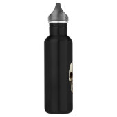 Hockey-Puck im Schädel Edelstahlflasche (Links)