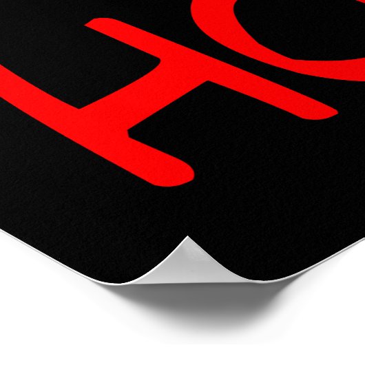 Hockey Puck in Flammen mit einem Zitat, lustiger S Poster (Ecke)