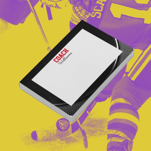 Hockey Puck Look Personalisiert Coach Post-it Klebezettel