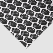 Hockey Puck Pattern Spielspass Spaß Seidenpapier (Detail)