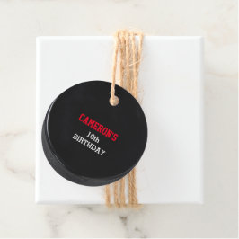 Hockey Puck Red Geschenkanhänger