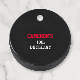 Hockey Puck Red Geschenkanhänger