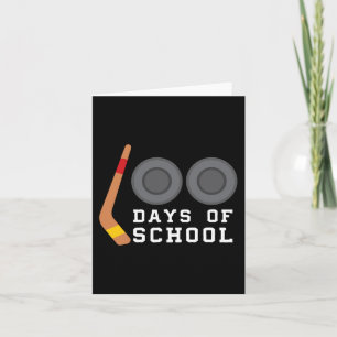 Hockey Puck Stick 100 Tage Schullehrer Junge Karte