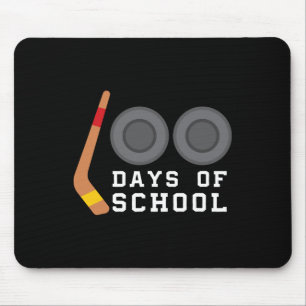 Hockey Puck Stick 100 Tage Schullehrer Junge Mousepad