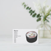 Hockey-Puck Visitenkarte (Stehend Vorderseite)