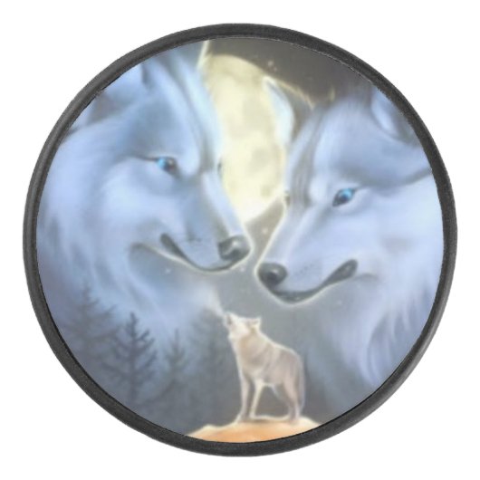 Hockey Puck/Wolves Eishockey Puck (Vorderseite)