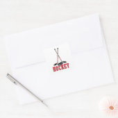 Hockey Quadratischer Aufkleber (Umschlag)