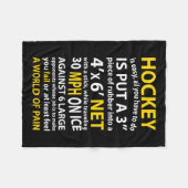 Hockey Quote Hockey ist ein einfaches Geschenk für Fleecedecke (Vorderseite (Horizontal))