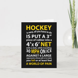 Hockey Quote Hockey ist ein einfaches Geschenk für Karte