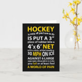 Hockey Quote Hockey ist ein einfaches Geschenk für Karte (Gelbe Blume)