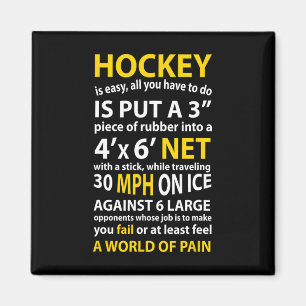 Hockey Quote Hockey ist ein einfaches Geschenk für Magnet