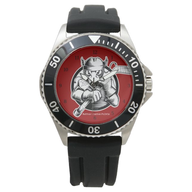 Hockey Rat Armbanduhr (Vorderseite)