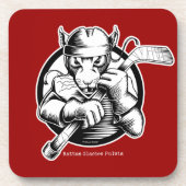 Hockey Rat Getränkeuntersetzer (Vorderseite)