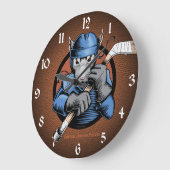 Hockey Rat Large Clock Große Wanduhr (Winkel)