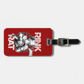 Hockey Rat Luggage Tag Gepäckanhänger (Vorderseite horizontal)