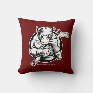 Hockey Rat Throw Kissen