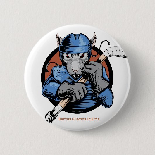 Hockey-Ratte Button (Vorderseite)