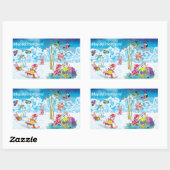 Hockey Rechteckiger Aufkleber (Blatt)