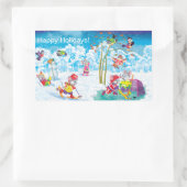 Hockey Rechteckiger Aufkleber (Tasche)