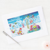 Hockey Rechteckiger Aufkleber (Umschlag)