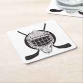 Hockey Rechteckiger Pappuntersetzer (angewinkelt)