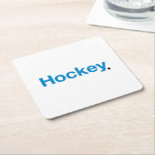 Hockey Rechteckiger Pappuntersetzer (angewinkelt)
