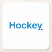 Hockey Rechteckiger Pappuntersetzer (Vorderseite)