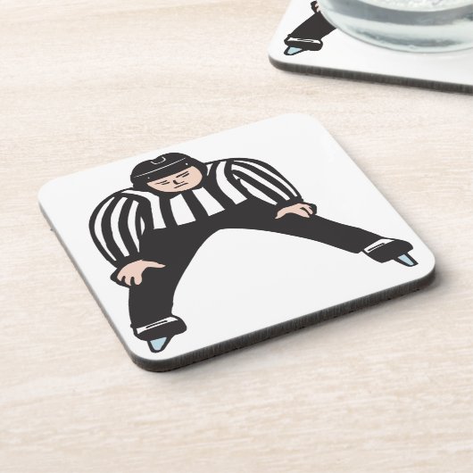 Hockey-Referent Untersetzer (Linke Seite)