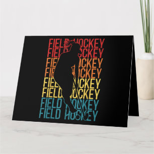 Hockey-Retro-Vintage-Feldhockey Karte