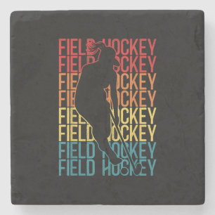 Hockey-Retro-Vintage-Feldhockey Steinuntersetzer