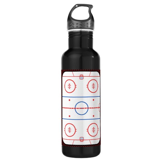 Hockey Rink Companion Autograph Ready Edelstahlflasche (Vorderseite)