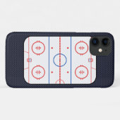 Hockey-Rink-Diagramm auf Blue Carbon Fibre-Stil Case-Mate iPhone Hülle (Rückseite (Horizontal))