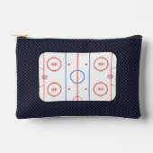 Hockey-Rink-Diagramm auf Blue Carbon Fibre-Stil Zubehörtasche (Vorderseite)