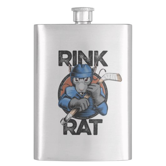 Hockey Rink Rat Flachmann (Vorderseite)