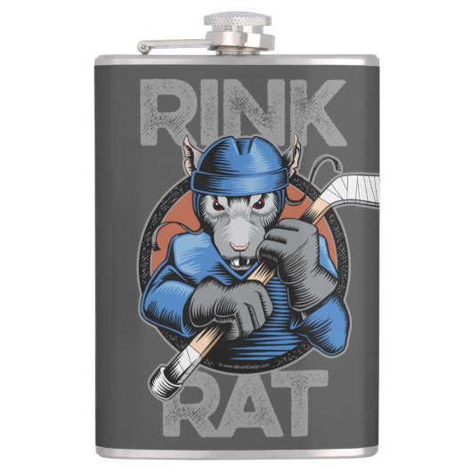 Hockey Rink Rat Flachmann (Vorderseite)