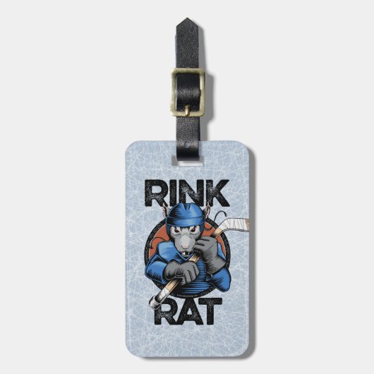 Hockey Rink Rat Gepäckanhänger (Vorderseite vertikal)