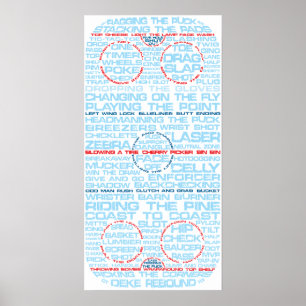 Hockey-Rink-Schriftenposter Poster